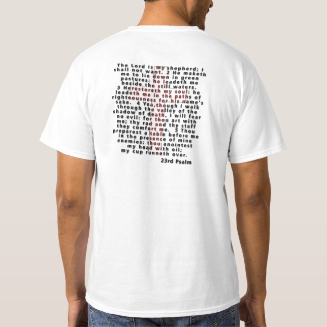 Bibel-Shirt; Psalme 23 T-Shirt (Rückseite)