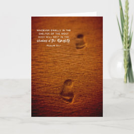 Bibel-Vers-Abdruck-Sand-Psalm-91:1 Karte