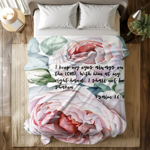 Bibel Vers Blütenpsalm 16 Vlies-Decke Fleecedecke