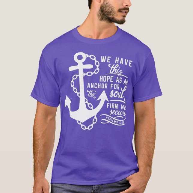 Bibel Vers Christliche Anchor-Hebräer 619 Geschenk T-Shirt (Vorderseite)