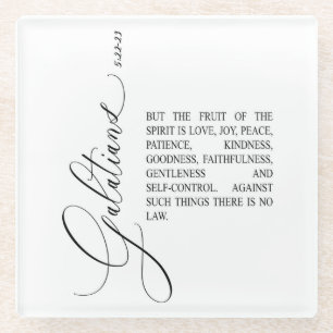 Bibel Vers Galatians Glass Untersetzer
