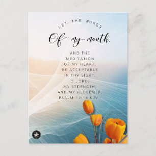 Bibel-Vers-Gedächtniskarte für Psalm 19:14 Postkarte
