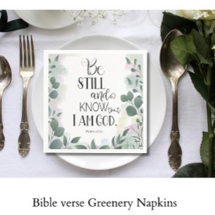 Bibel Vers Grüne Serviette
