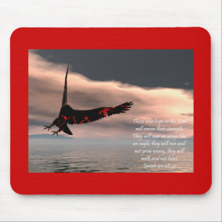 Bibel-Vers-Jesaja-40:28 - 31 mit Eagle Mousepad