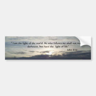 Bibel-Vers-John-8:12 Autoaufkleber
