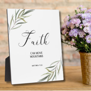 Bibel Vers Matthew Blätter Scripting Plaque Fotoplatte