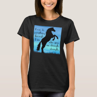 Bibel-Vers Philippians-4:13-Pferdeplakat T-Shirt