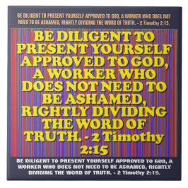 Bibel-Vers von 2 Timothy-2:15. Fliese
