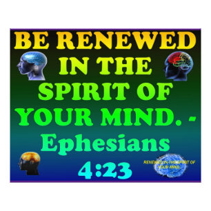 Bibel Vers von Ephesians 4:23. Fotodruck
