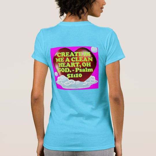 Bibel-Vers von Psalm 51: 10. T-Shirt