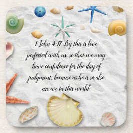 Bibel Verse 1 John 4:17 Getränkeuntersetzer