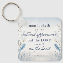 Bibel Verse 1 Samuel 16:7 Aquarell Schlüsselanhäng