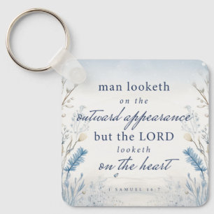 Bibel Verse 1 Samuel 16:7 Aquarell Schlüsselanhäng Schlüsselanhänger
