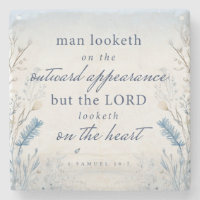 Bibel Verse 1 Samuel 16:7 Aquarell Untersetzer