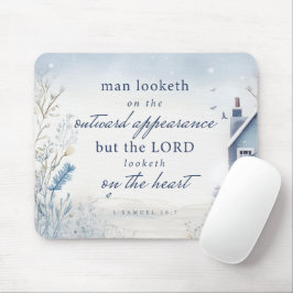 Bibel Verse 1 Samuel 16:7 Wasserfarbe Mousepad