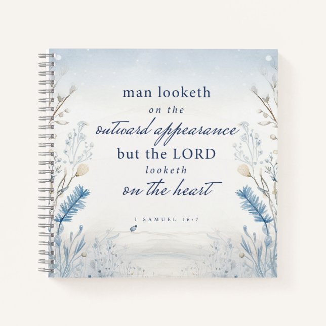 Bibel Verse 1 Samuel 16:7 Wasserfarbe Notizbuch (Vorderseite)