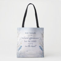 Bibel Verse 1 Samuel 16:7 Wasserfarben Tote Beutel