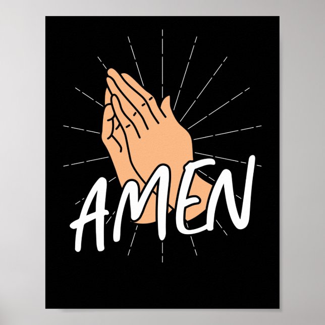 Bibel Verse Amen God Poster (Vorne)