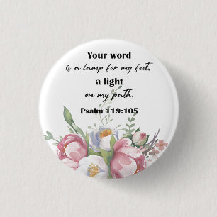 Bibel Verse Blumenpsalm Button