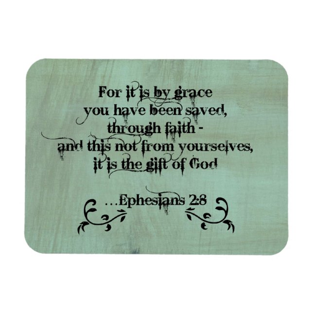 Bibel Verse Ephesians 2:8 Magnet (Horizontal)