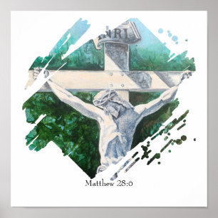 Bibel Verse Er ist der Risen Glaube Poster