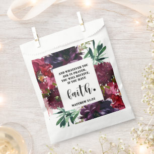 Bibel Verse florales Geschenk Gefallen Tasche Geschenktütchen