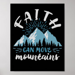 Bibel Verse Glaube kann Berge bewegen Gott Poster