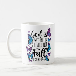 Bibel Verse Gott ist in ihr wird sie nicht fallen Kaffeetasse