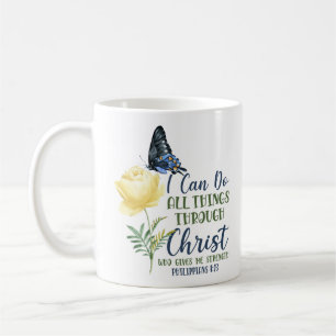 Bibel Verse Ich kann alles durch Christus tun Kaffeetasse