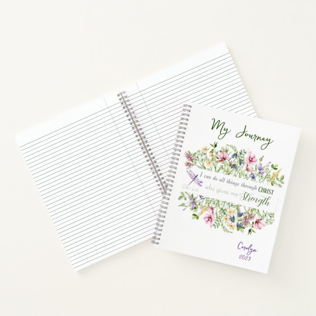 Bibel Verse ich kann alles tun elegante botanische Notizbuch (Innenseite)