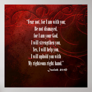 Bibel Verse Isaiah 41 10 Poster