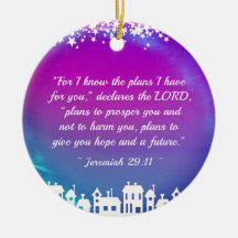 Bibel Verse Jeremiah 29:11 Weihnachtsdorf