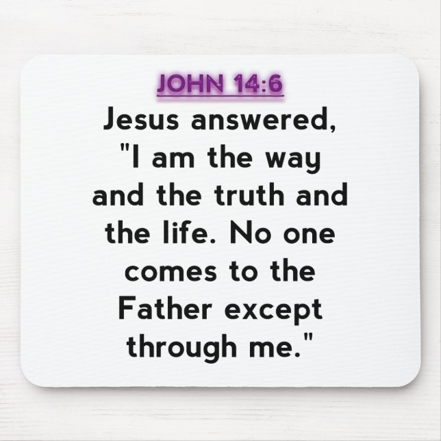 Bibel-Verse - John-14:6 Mousepad (Vorne)