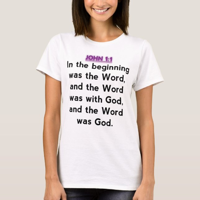 Bibel-Verse - John-1:1 T-Shirt (Vorderseite)