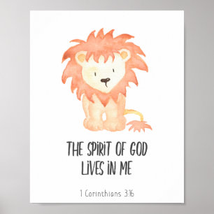 Bibel Verse Kinder dekorieren den Geist Gottes Poster