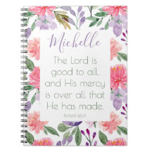 Bibel Verse Lila Notebook