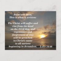 Bibel Verse Memory Card Luke 24:46