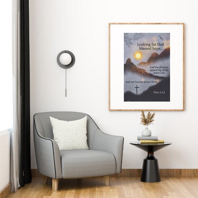 Bibel Verse Mountain Sunset Poster (Von Creator hochgeladen)