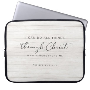 Bibel Verse Philippianer 4:13 Ich kann alles tun Laptopschutzhülle
