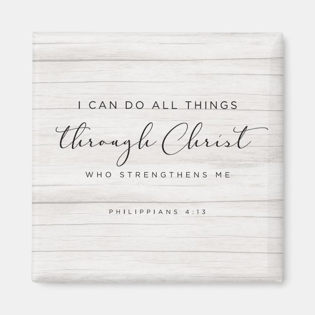 Bibel Verse Philippianer 4:13 Ich kann alles tun Magnet (Vorne)
