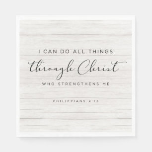 Bibel Verse Philippianer 4:13 Ich kann alles tun Serviette