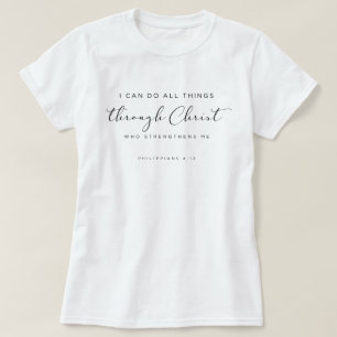 Bibel Verse Philippianer 4:13 Ich kann alles tun T-Shirt