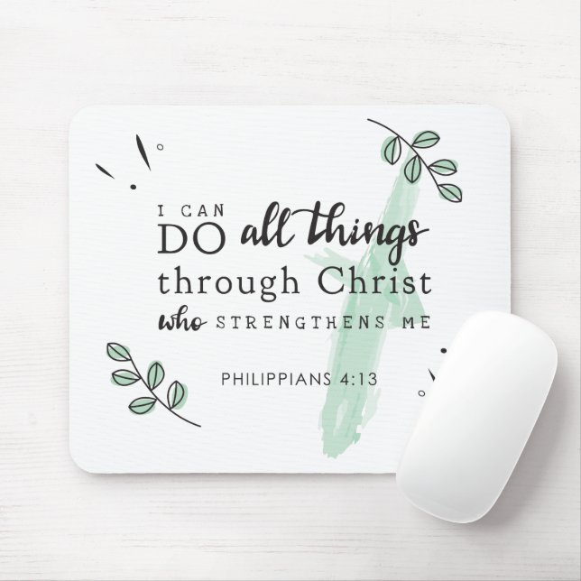 Bibel Verse Philippianer 4:13 Mousepad (Mit Mouse)