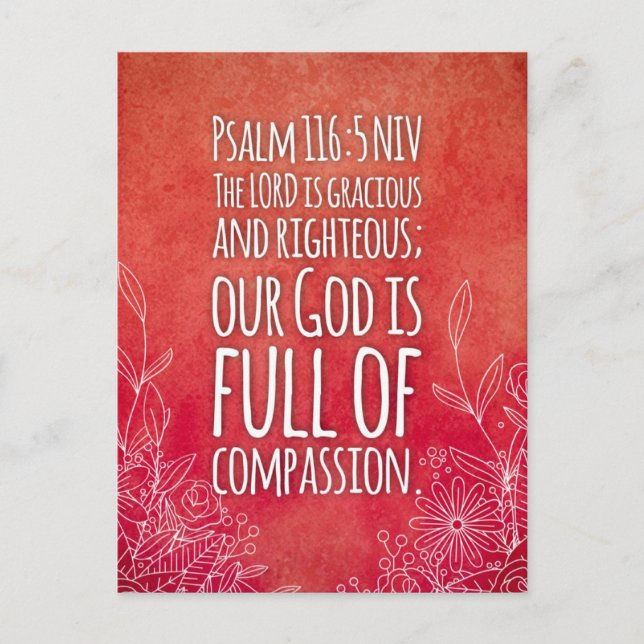 Bibel Verse Psalm 116:5 Postkarte (Vorderseite)