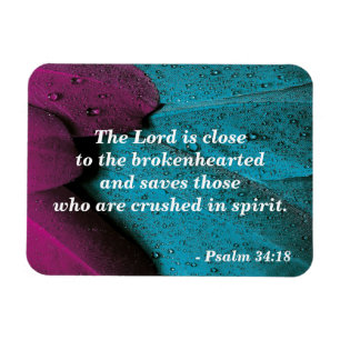 Bibel Verse Psalm 34:18 Brokenherzted Magnet