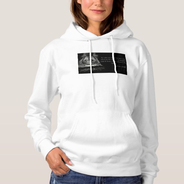 Bibel Verse Scripture 1 Peter 5:8 KJV Frauen Hoodie (Vorderseite)
