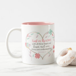 Bibel Verse Sprichwörter 3:5 Herz-Tasse Zweifarbige Tasse