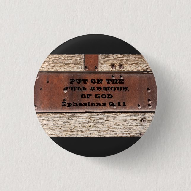 Bibel Verse Vollarmung Gottes Ephesianer Button (Vorderseite)