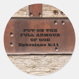 Bibel Verse Vollarmung Gottes Ephesianer Runder Aufkleber