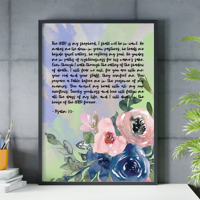Bibel Verses Blumenwall Art Poster (Von Creator hochgeladen)